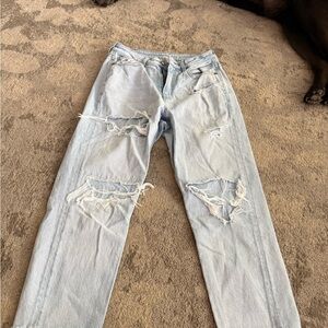 American Eagle Outfitters Light Wash Distressed Jeans